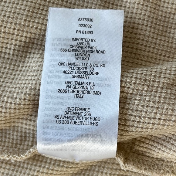 LOGO Lounge Duster Cardigan long length, beige, plus size, cozy travel size 2X - Picture 14 of 16